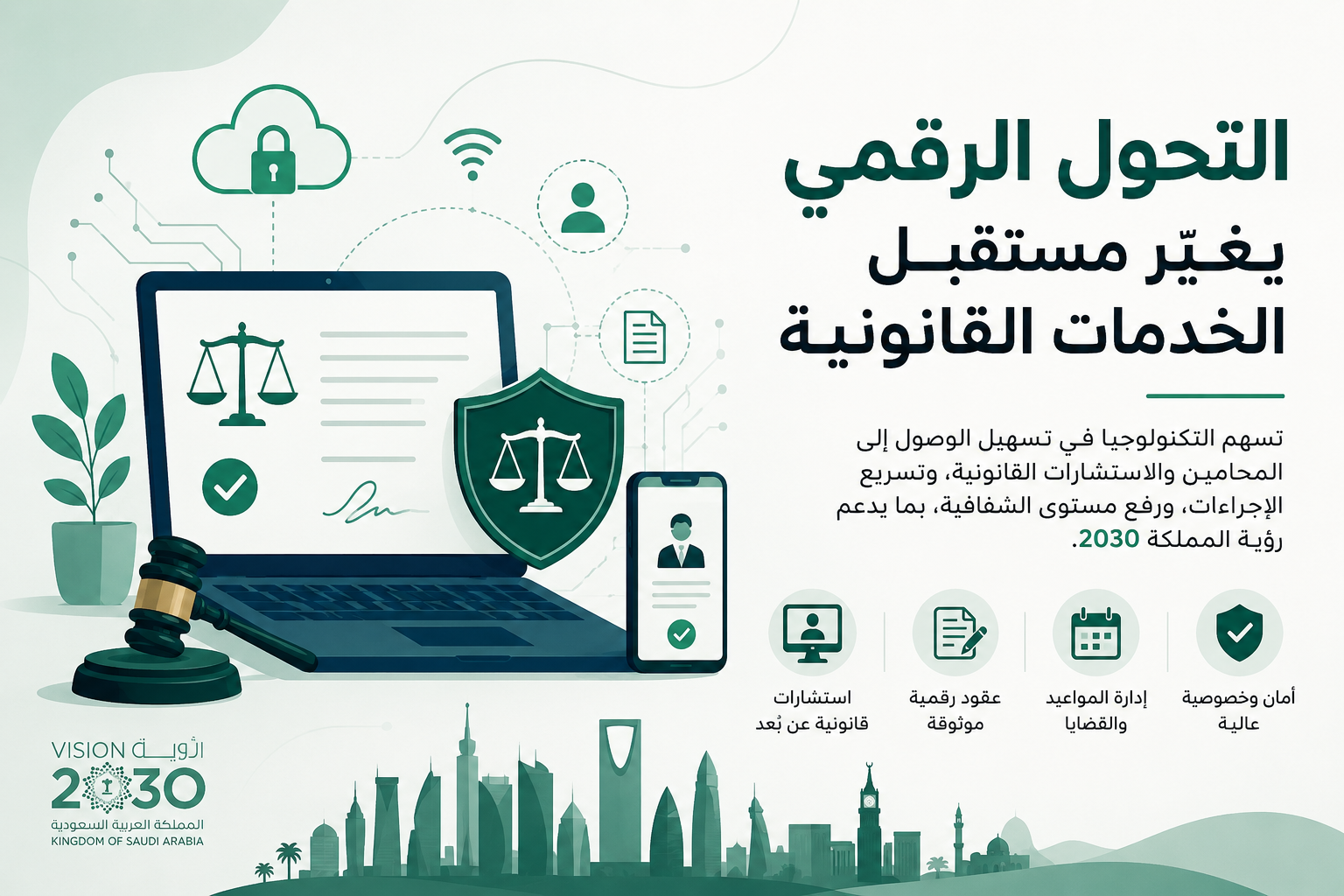 التحول الرقمي يغيّر مستقبل الخدمات القانونية في السعودية